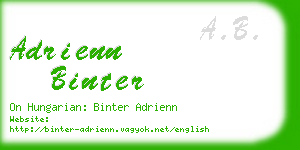 adrienn binter business card